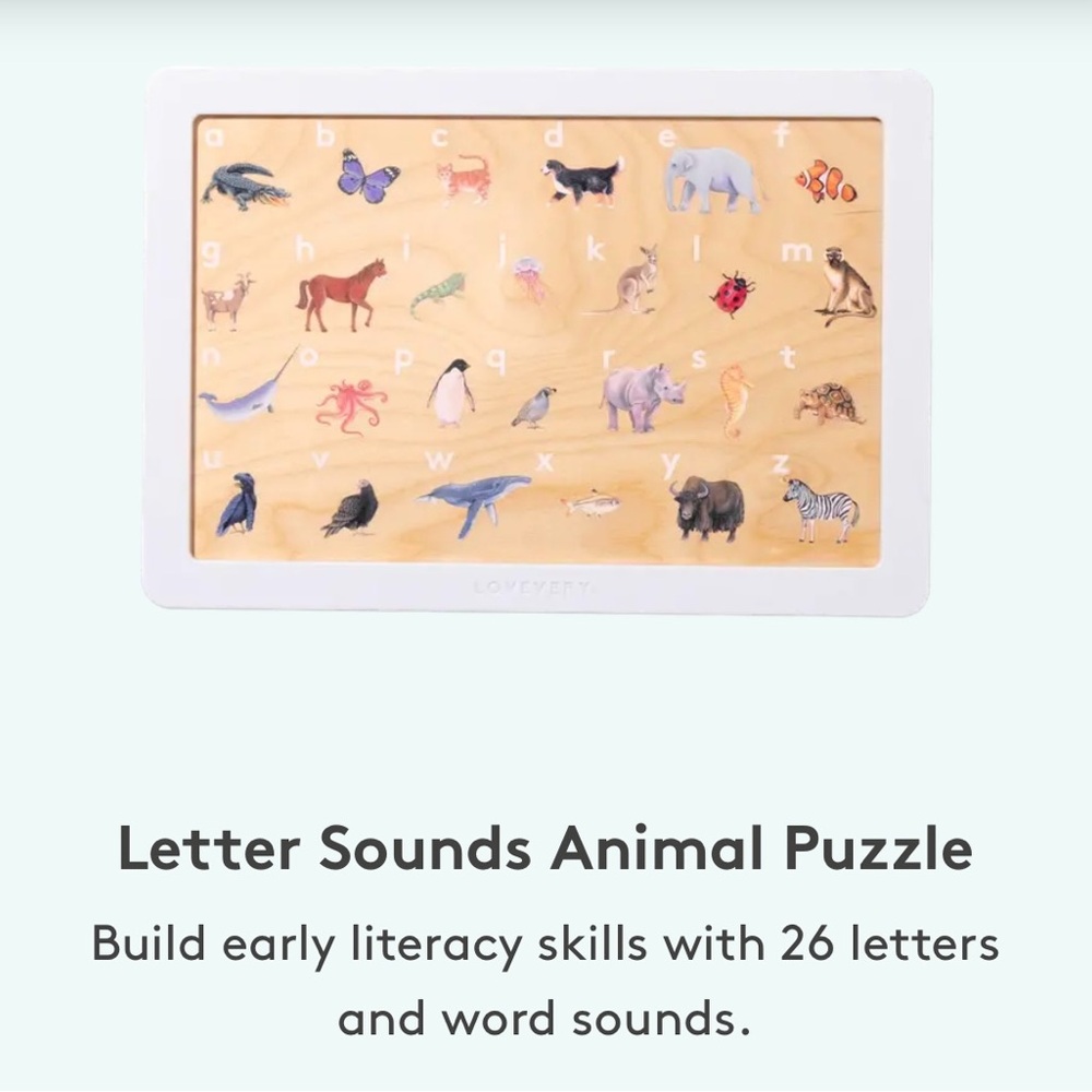 Lovevery Letter Sounds Animal Puzzle